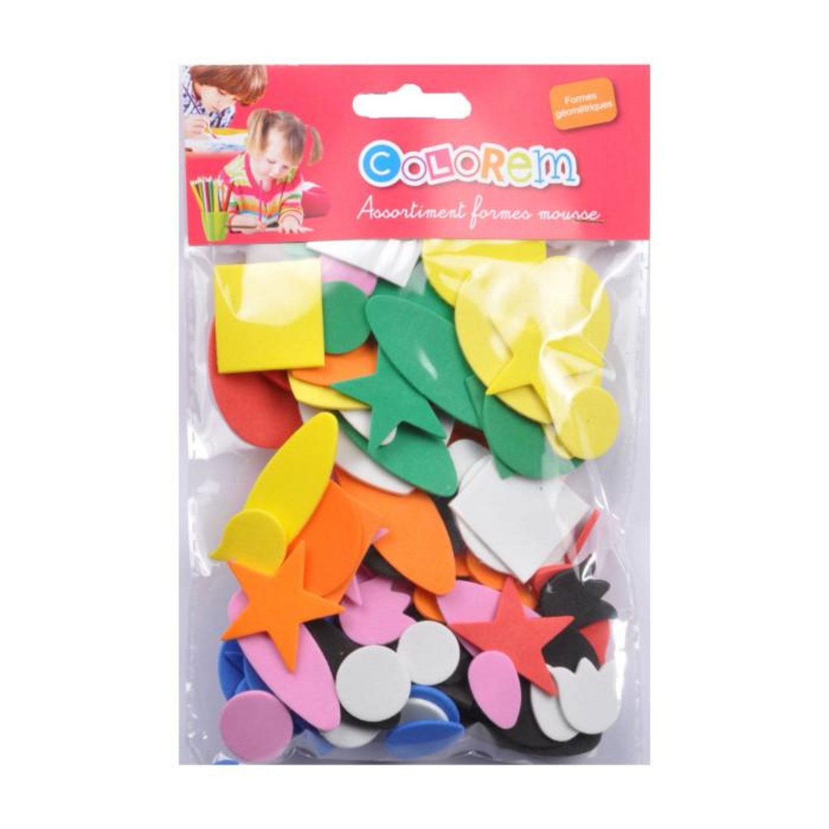 Paris Prix Lot de 100 Formes Mousse  Adhésifs  Multicolore