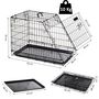 Voir la diapositive 3 : PAWHUT Cage de transport pour chien taille L dim. 76L x 48l x 55H cm métal noir