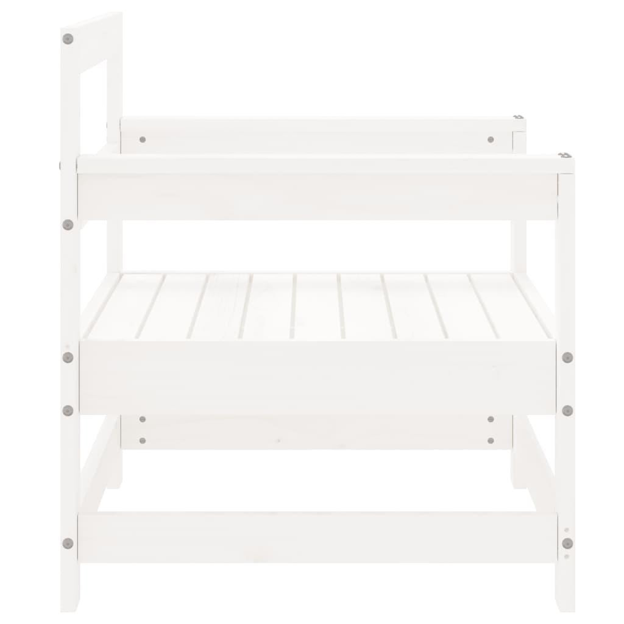 Voir la diapositive 5 : VIDAXL Chaises de jardin lot de 2 blanc bois massif de pin