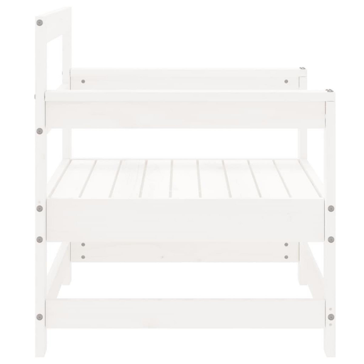 VIDAXL Chaises de jardin lot de 2 blanc bois massif de pin