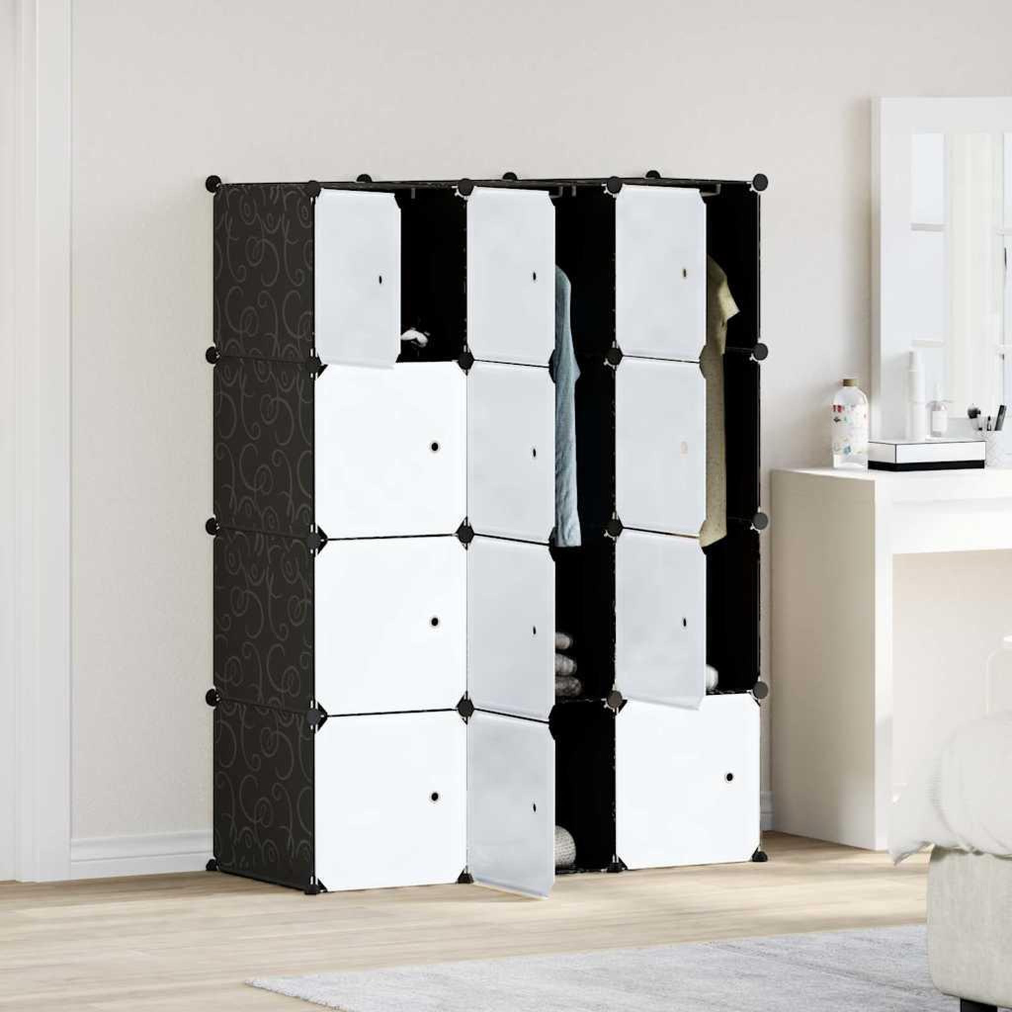 Voir la diapositive 3 : VIDAXL Cubes de rangement 12 pcs avec tiges de suspension PP