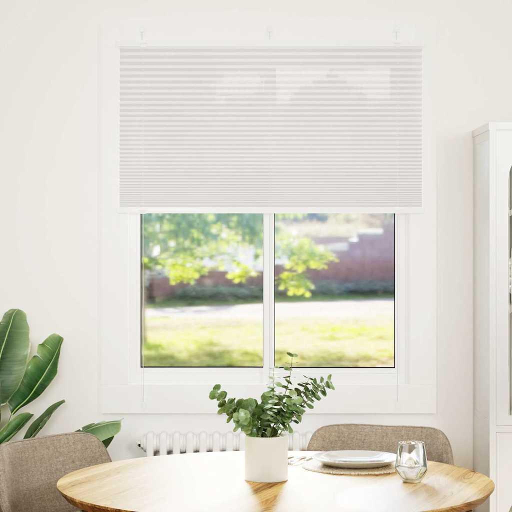 Voir la diapositive 2 : VIDAXL Store plisse gris clair 105x150cm largeur du tissu 104,4cm