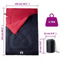 Voir la diapositive 5 : VIDAXL Sac de couchage double et oreillers adultes camping 3 4 saisons