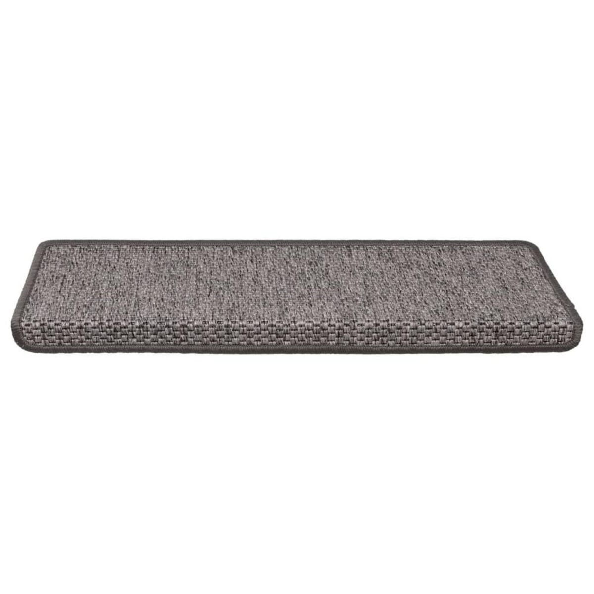 VIDAXL Tapis d'escalier autocollants 15 pcs 65x21x4 cm Gris et beige