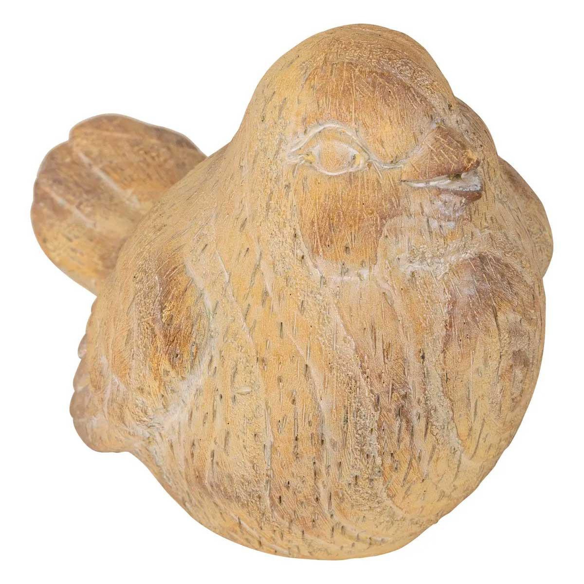 ATMOSPHERA Statuette oiseau déco extérieure  birdy  18cm beige