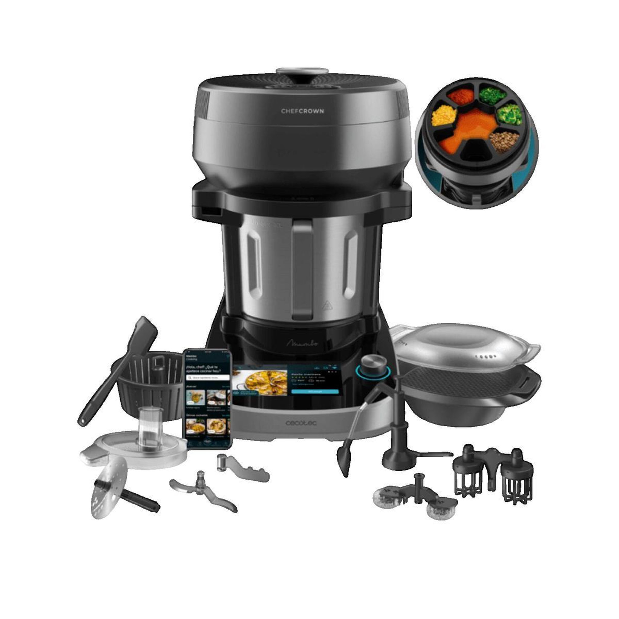 Voir la diapositive 2 : CECOTEC Robot multifonction Cecotec Mambo CooKing Unique acier inoxydable