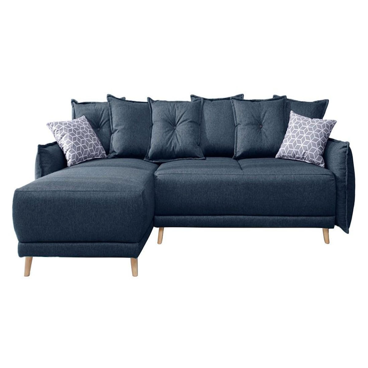 BEST MOBILIER Lena - canapé d'angle réversible convertible - 4 places - style scandinave