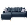 Voir la diapositive 1 : BEST MOBILIER Lena - canapé d'angle réversible convertible - 4 places - style scandinave