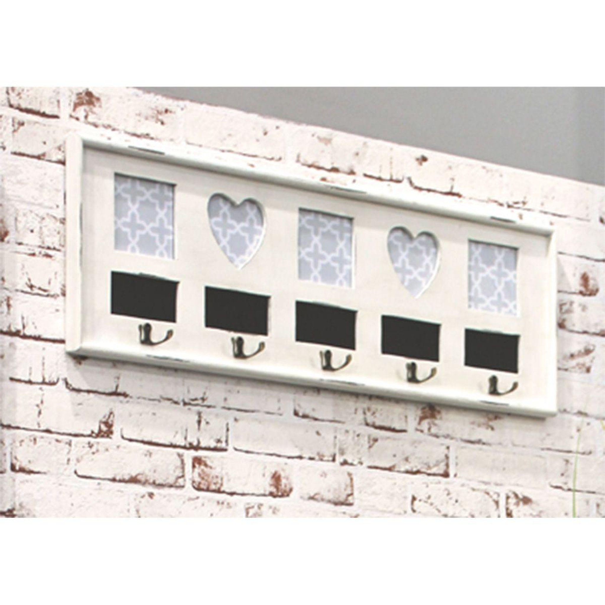 Voir la diapositive 2 : Paris Prix Patère murale vintage  coeur  77cm blanc