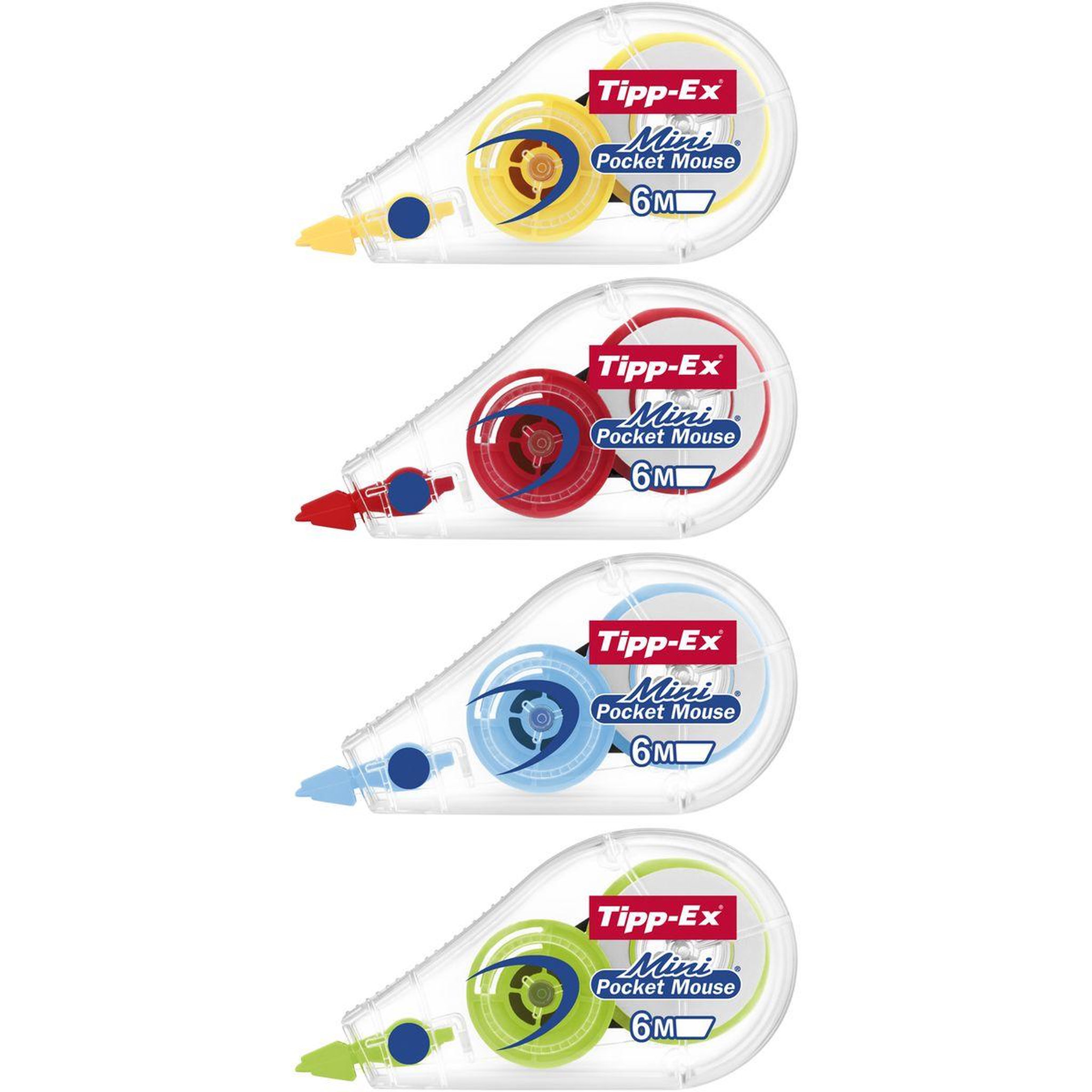 Voir la diapositive 3 : TIPP-EX Lot de 3 mini souris correctrices 6m rouge, bleu et vert