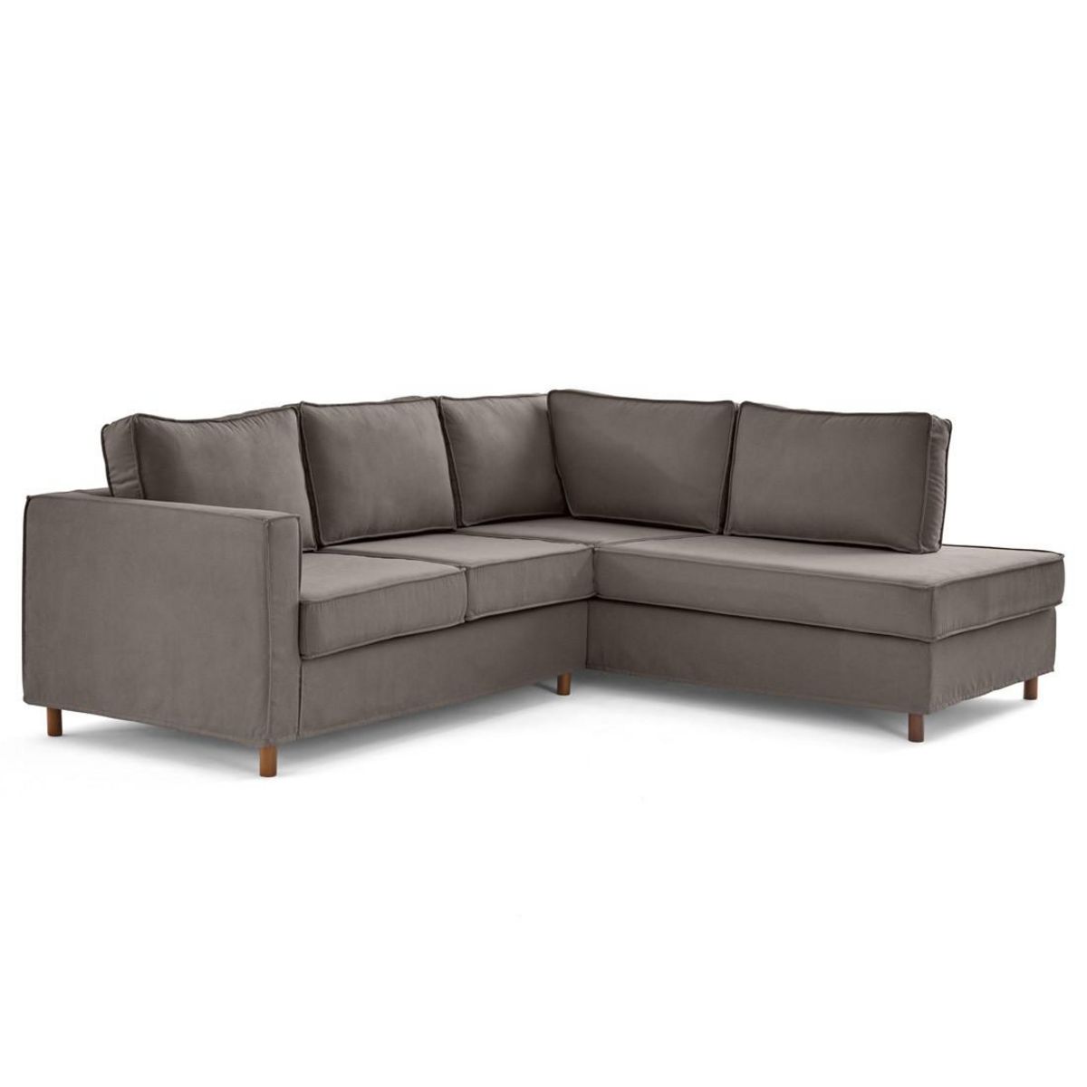 LISA DESIGN Jake - canapé déhoussable d'angle droit 5 places en tissu