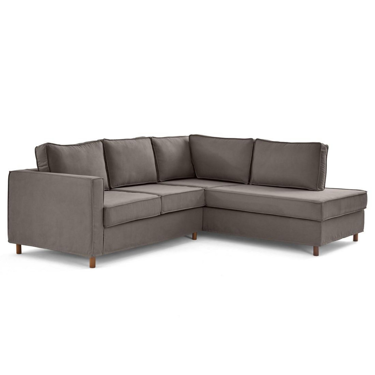 LISA DESIGN Jake - canapé déhoussable d'angle droit 5 places en tissu