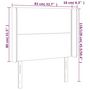 Voir la diapositive 6 : VIDAXL Tete de lit a LED Gris fonce 83x16x118/128 cm Tissu