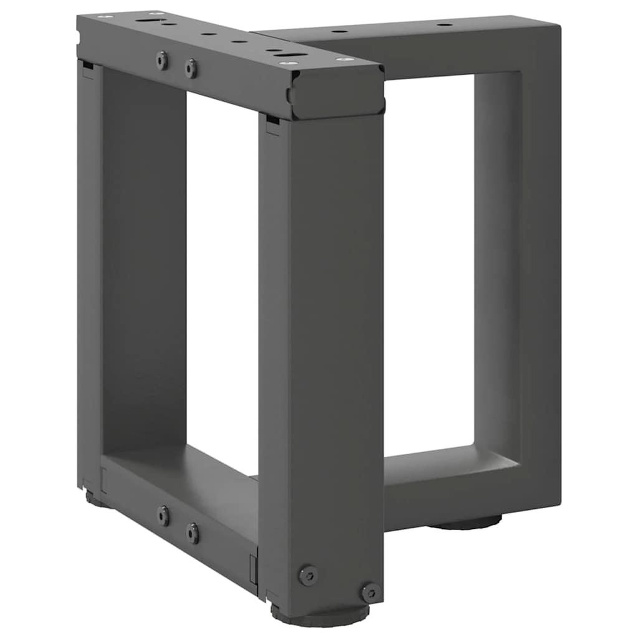 Voir la diapositive 3 : VIDAXL Pieds de table basse forme de T 2pcs anthracite 30x25x(30-31)cm