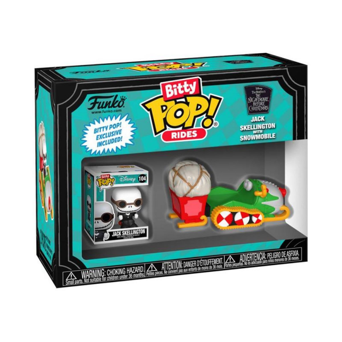 Funko Figurine Funko Bitty Pop Ride The Nightmare Before Christmas Jack Skellington with Snowmobile