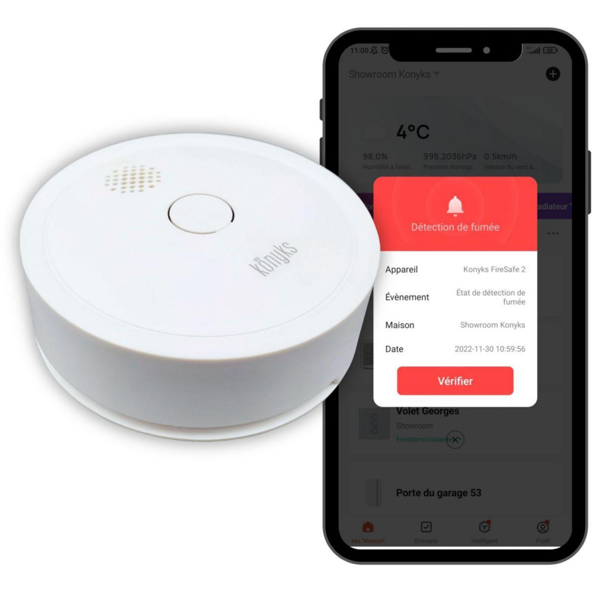 KONYKS Détecteur de fumée FIRESAFE 2 connecté