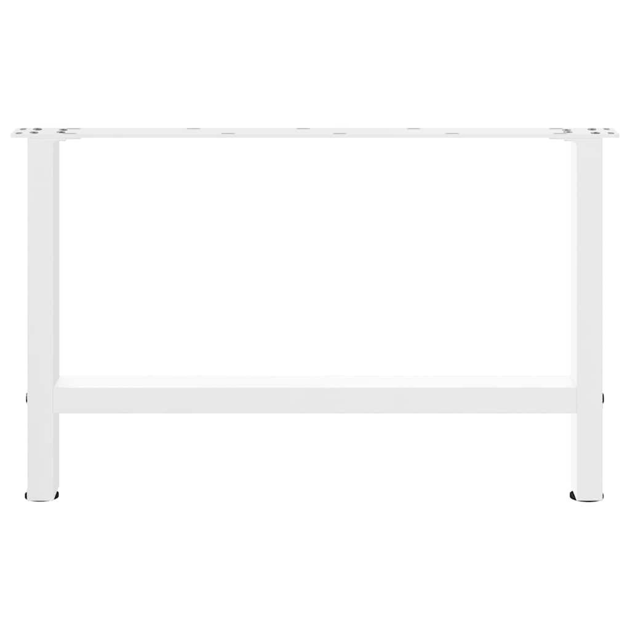 Voir la diapositive 5 : VIDAXL Pieds de table basse blanc 2 pcs 70x(42-43) cm acier