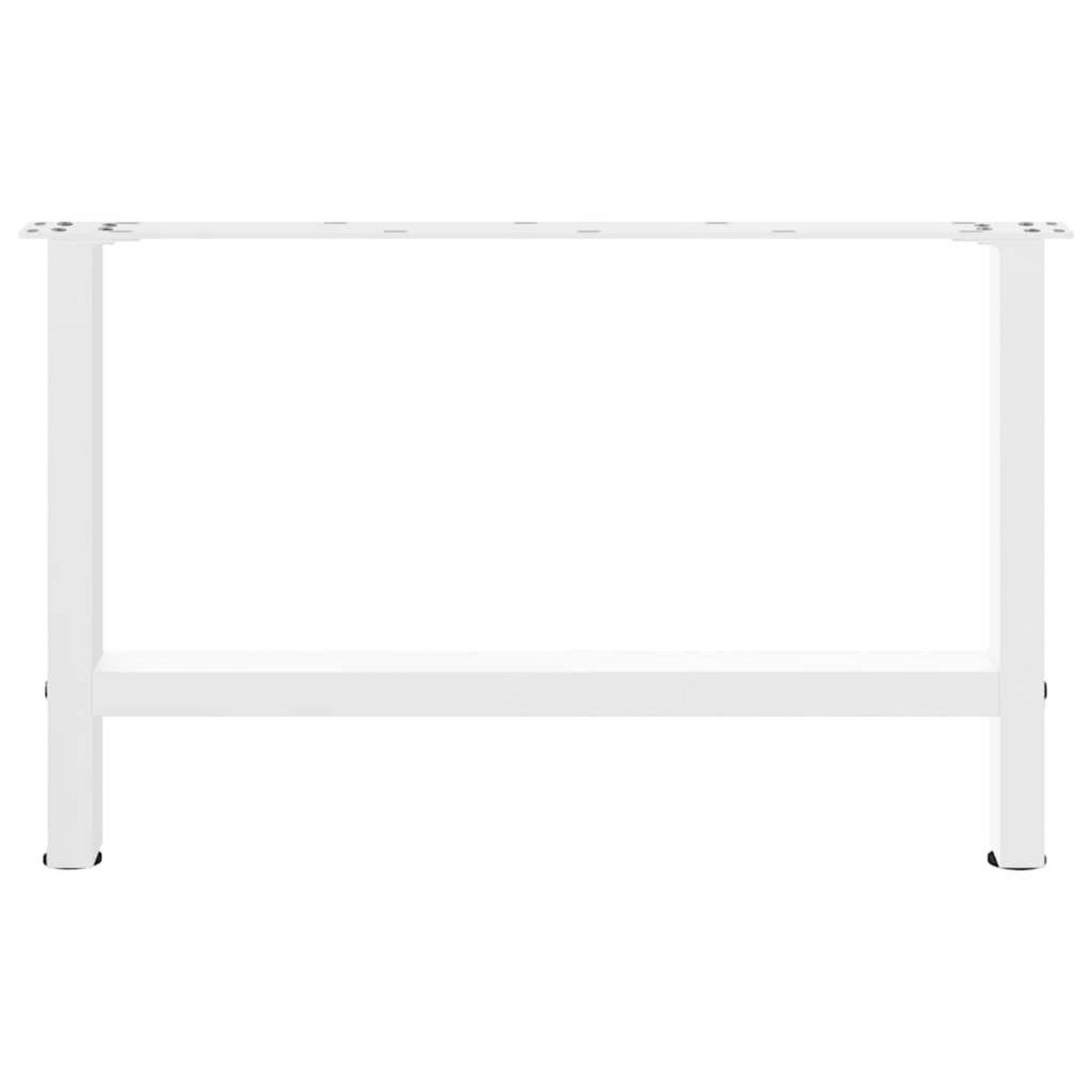 VIDAXL Pieds de table basse blanc 2 pcs 70x(42-43) cm acier