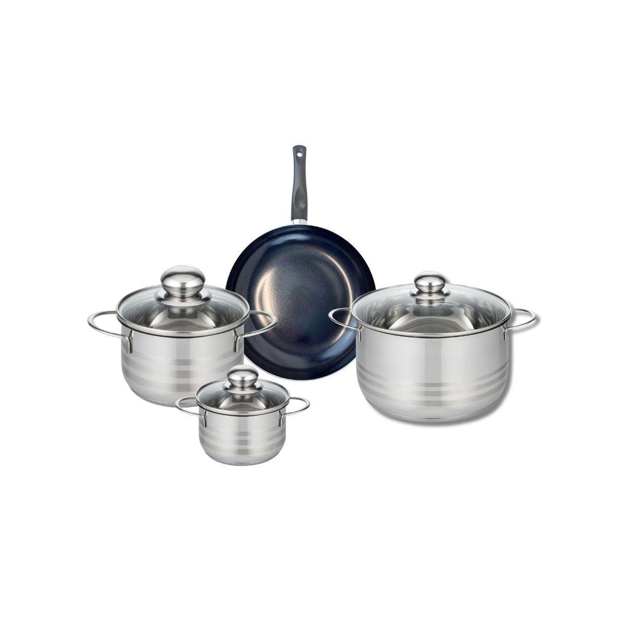 ELO Ensemble de 1 poêle de cuisson 20 cm et 3 faitouts 12, 16 et 20 cm elo prima brillant