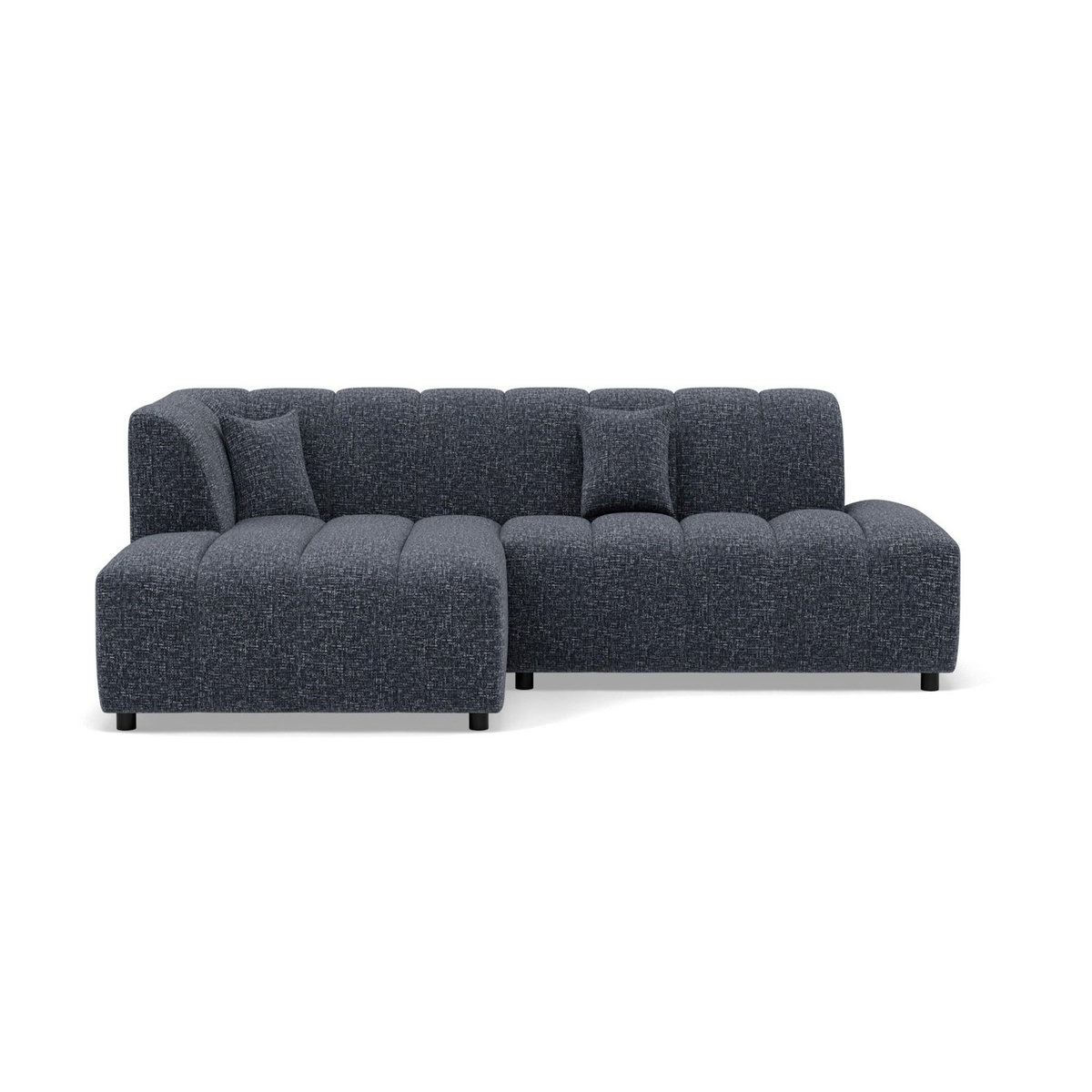 LISA DESIGN Curtis - canapé d'angle gauche 4 places sans accoudoir en tissu texturé