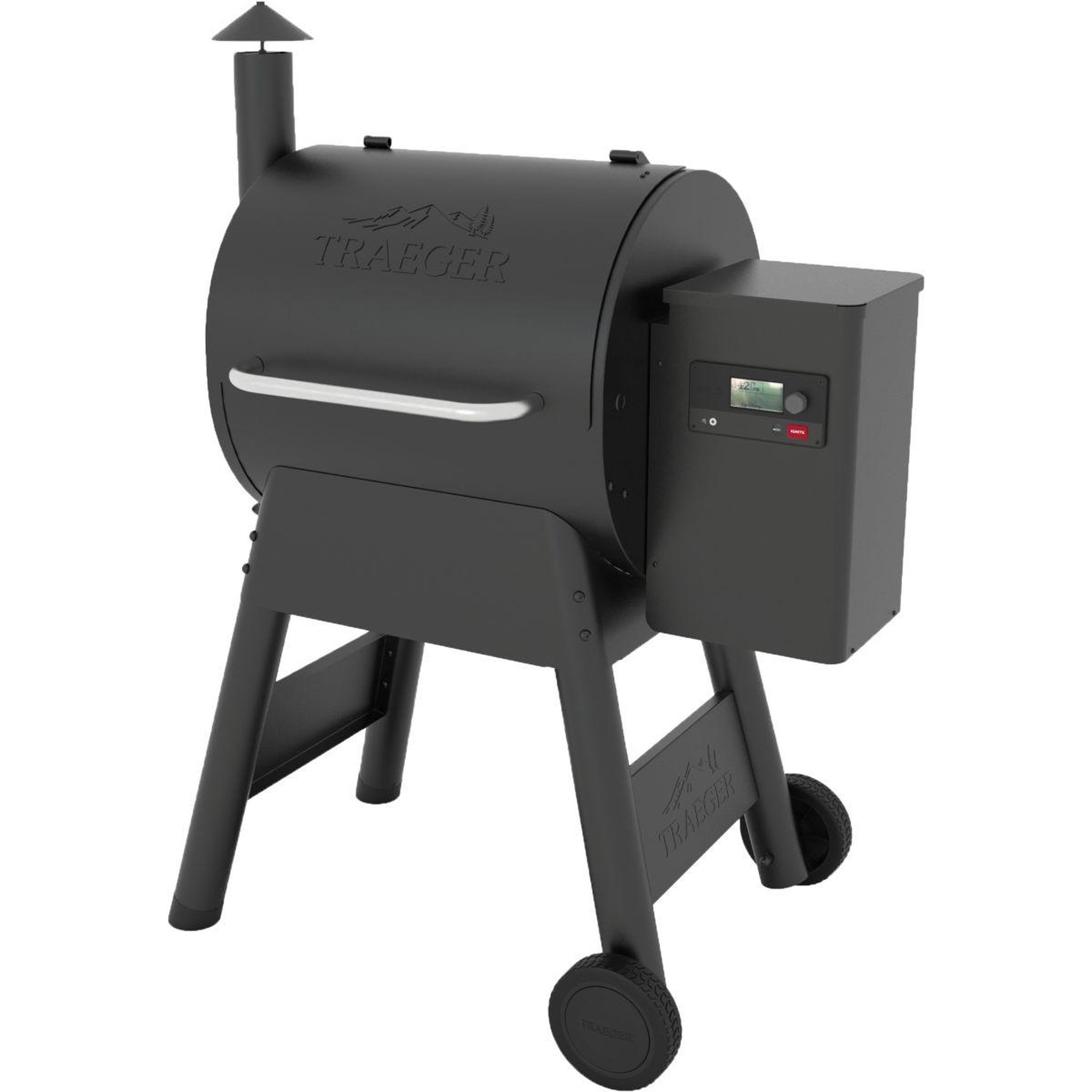 Voir la diapositive 5 : TRAEGER Barbecue pellet Pro 575 noir sur chariot, grille haute 56x18 cm, grille basse 56x48 cm