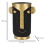 Voir la diapositive 6 : Paris Prix Vase Design Visage  Tribal  40cm Noir & Or