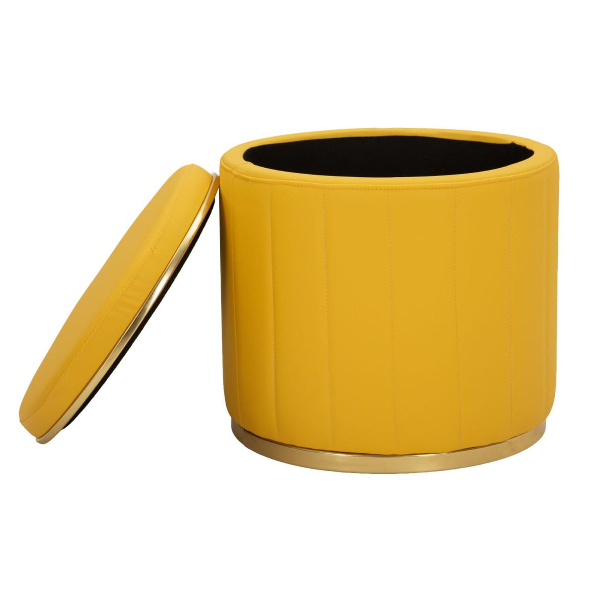 Voir la diapositive 4 : Paris Prix Pouf coffre design  london  46cm moutarde