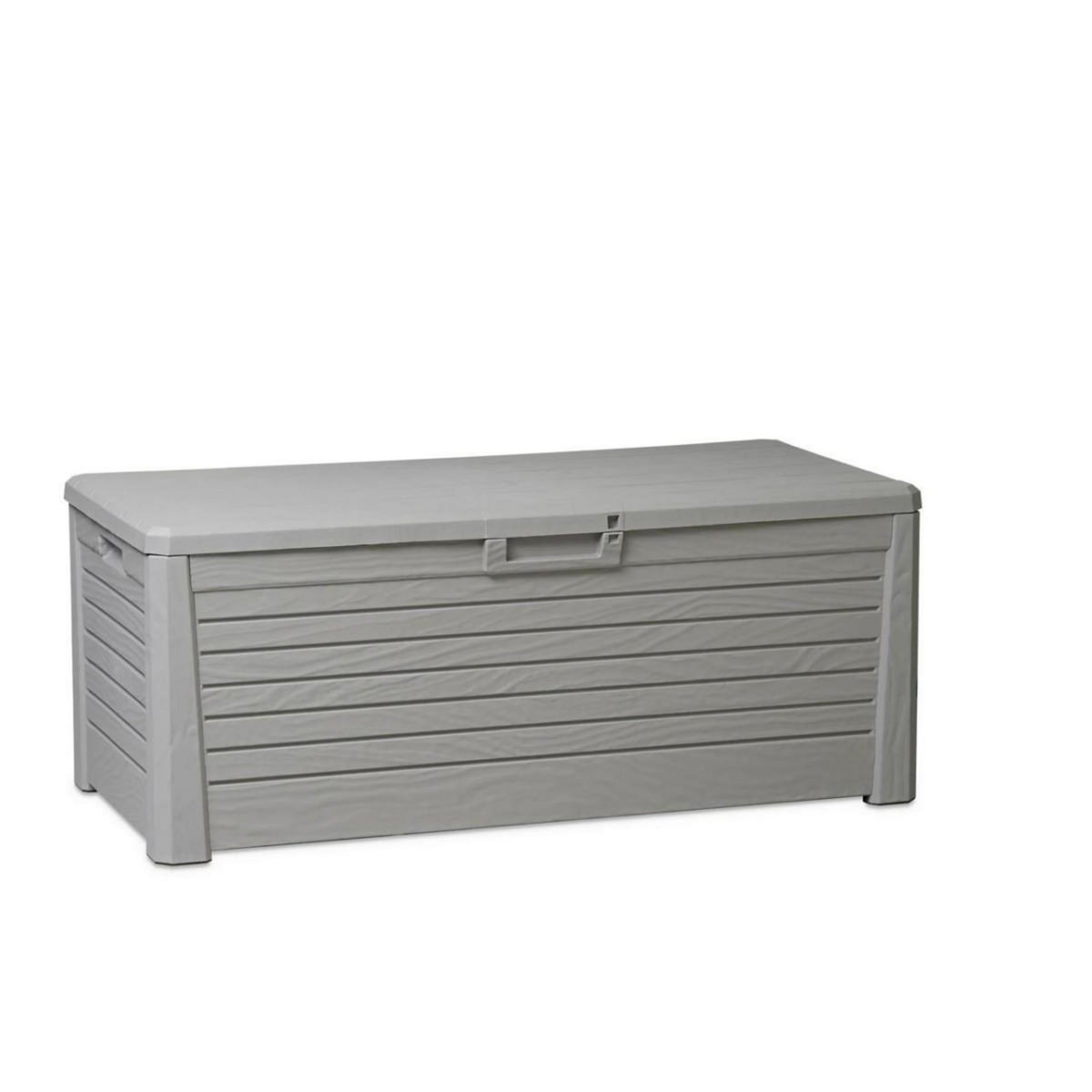 Toomax Coffre de Jardin Résine 550 Litres GRIS Effet bois FLORIDA 147 x 72 x 60 cm Haute résistance UV TOOMAX