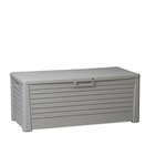 Toomax Coffre de Jardin Résine 550 Litres GRIS Effet bois FLORIDA 147 x 72 x 60 cm Haute résistance UV TOOMAX