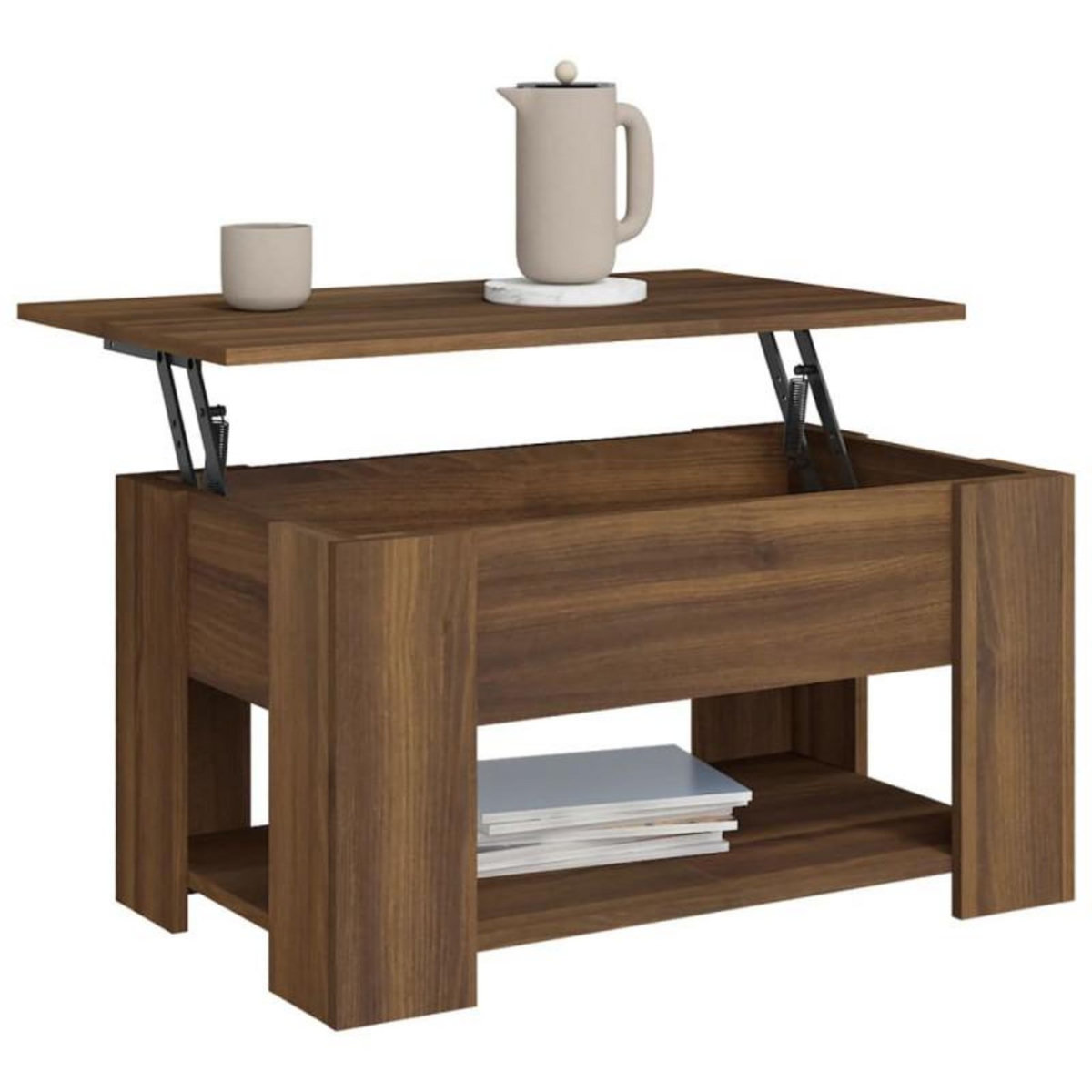 VIDAXL Table basse Chêne marron 79x49x41 cm Bois d ingénierie