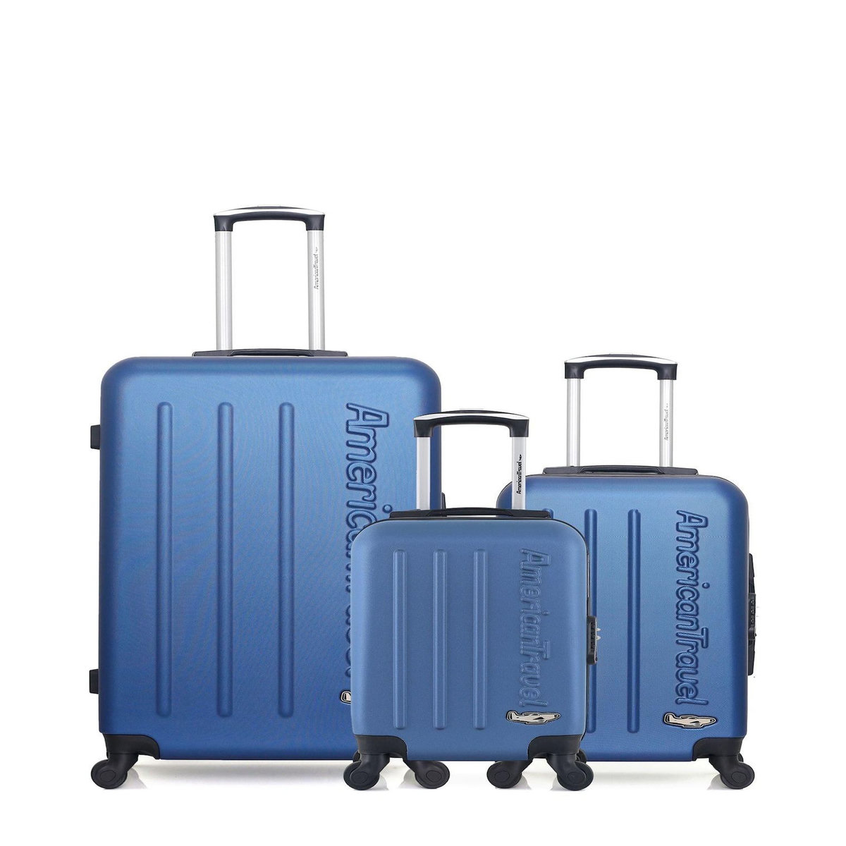 AMERICAN TRAVEL AMERICAN TRAVEL - LOT DE 3 - Valises grand format, cabine et cabine XXS BRONX