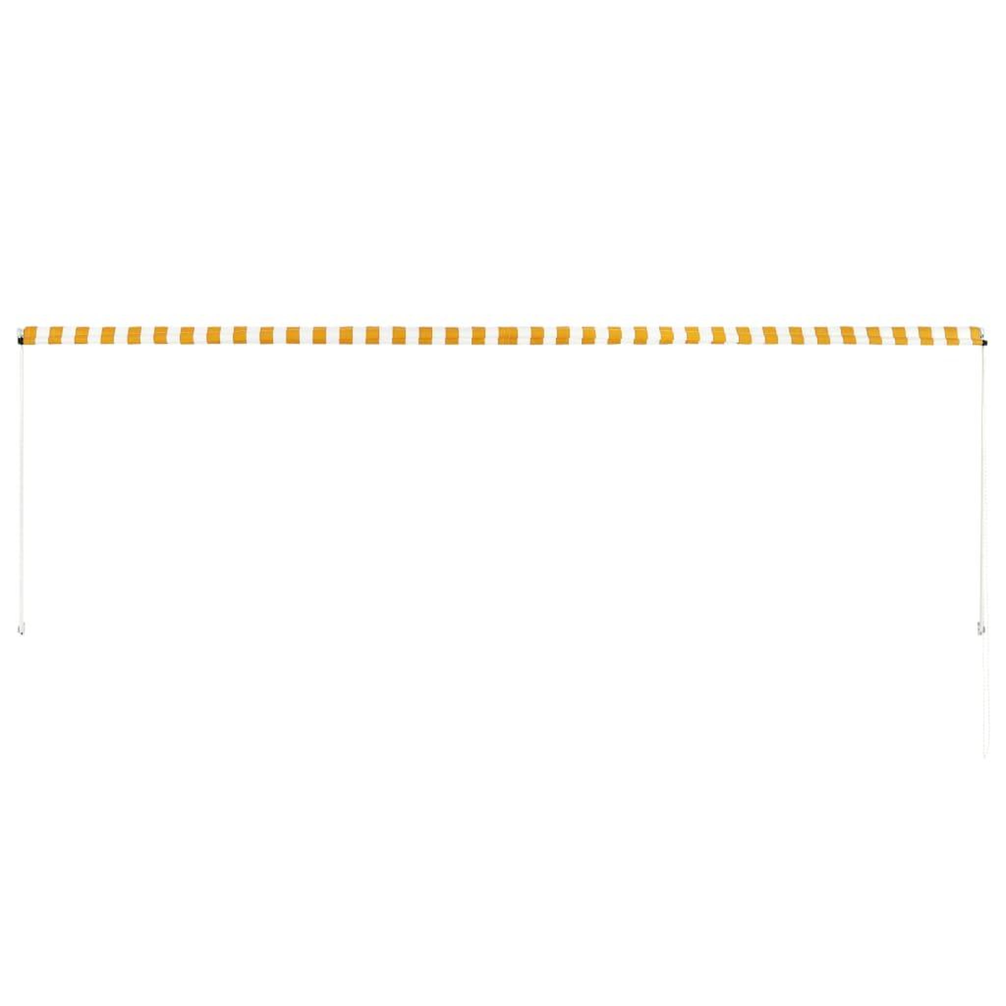 Voir la diapositive 5 : VIDAXL Auvent retractable 400x150 cm Jaune et blanc