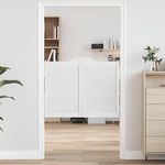 VIDAXL Portes battantes a persiennes 1 paire blanc 80x100 cm