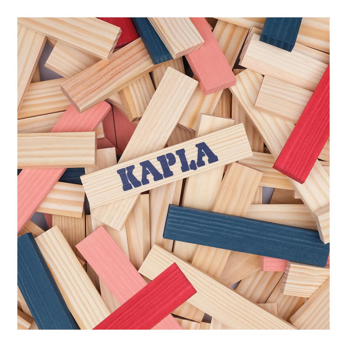 Kapla Baril 120 - Nature, Rouge, Rose, Bleu Foncé