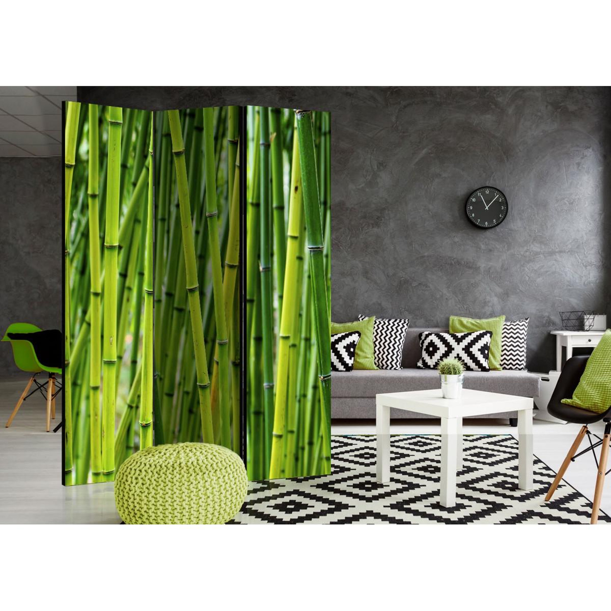 Voir la diapositive 2 : Paris Prix Paravent 3 volets  bamboo forest  135x172cm