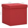 Voir la diapositive 6 : VIDAXL Tabourets de rangement pliables lot de 2 bordeaux Faux lin
