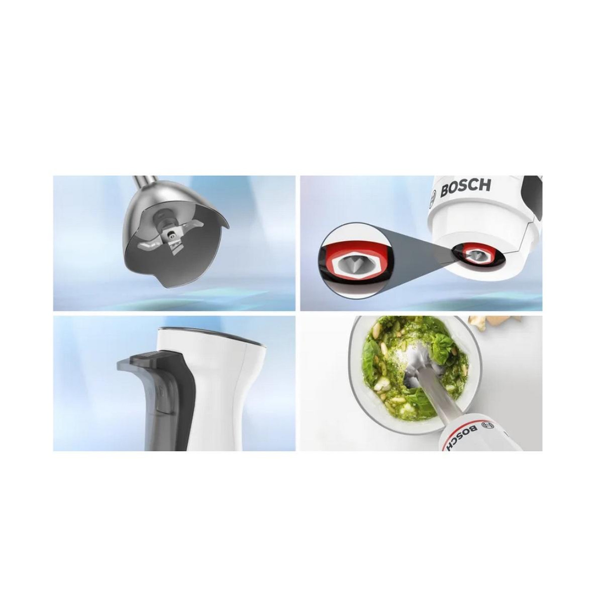 Voir la diapositive 2 : BOSCH Mixeur plongeant 600w blanc - msm4w221