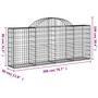 Voir la diapositive 6 : VIDAXL Paniers a gabions arques 13 pcs 200x30x80/100 cm Fer galvanise