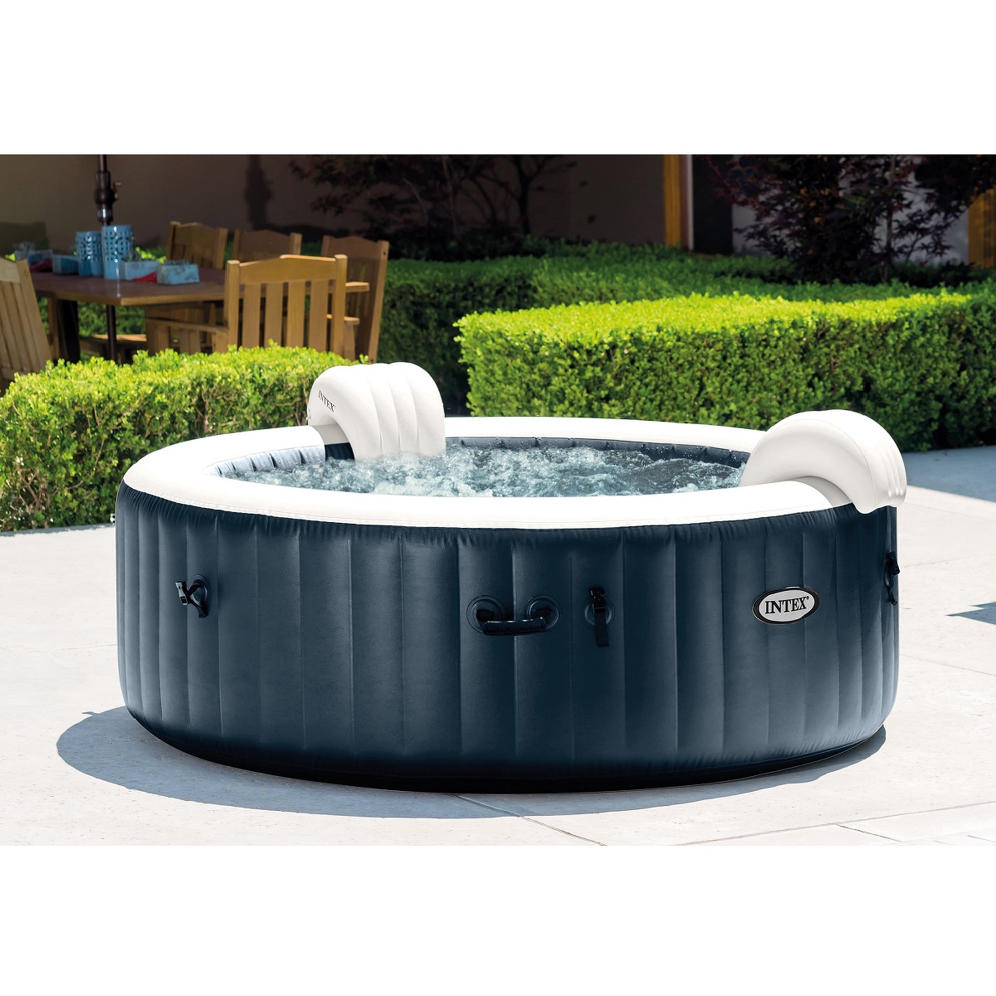 Voir la diapositive 2 : Intex Spa gonflable rond - 4/6 places - Diam 2,16m x 71 cm PURE SPA BLUE NAVY