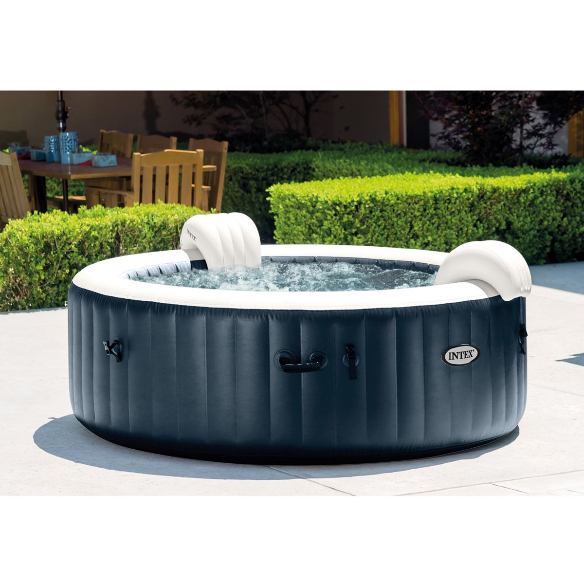 Intex Spa gonflable rond - 4/6 places - Diam 2,16m x 71 cm PURE SPA BLUE NAVY