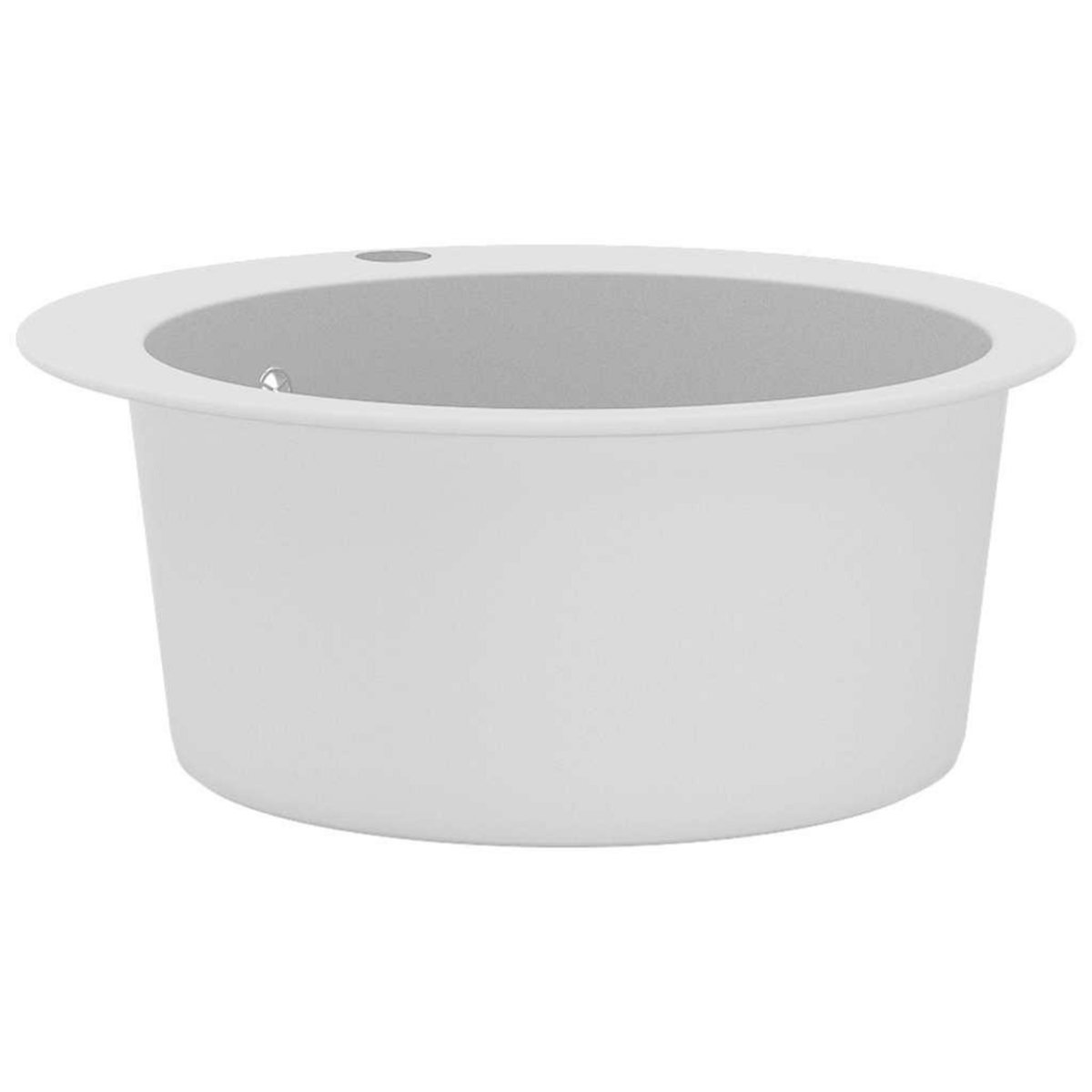VIDAXL Evier de cuisine Granit Rond Blanc