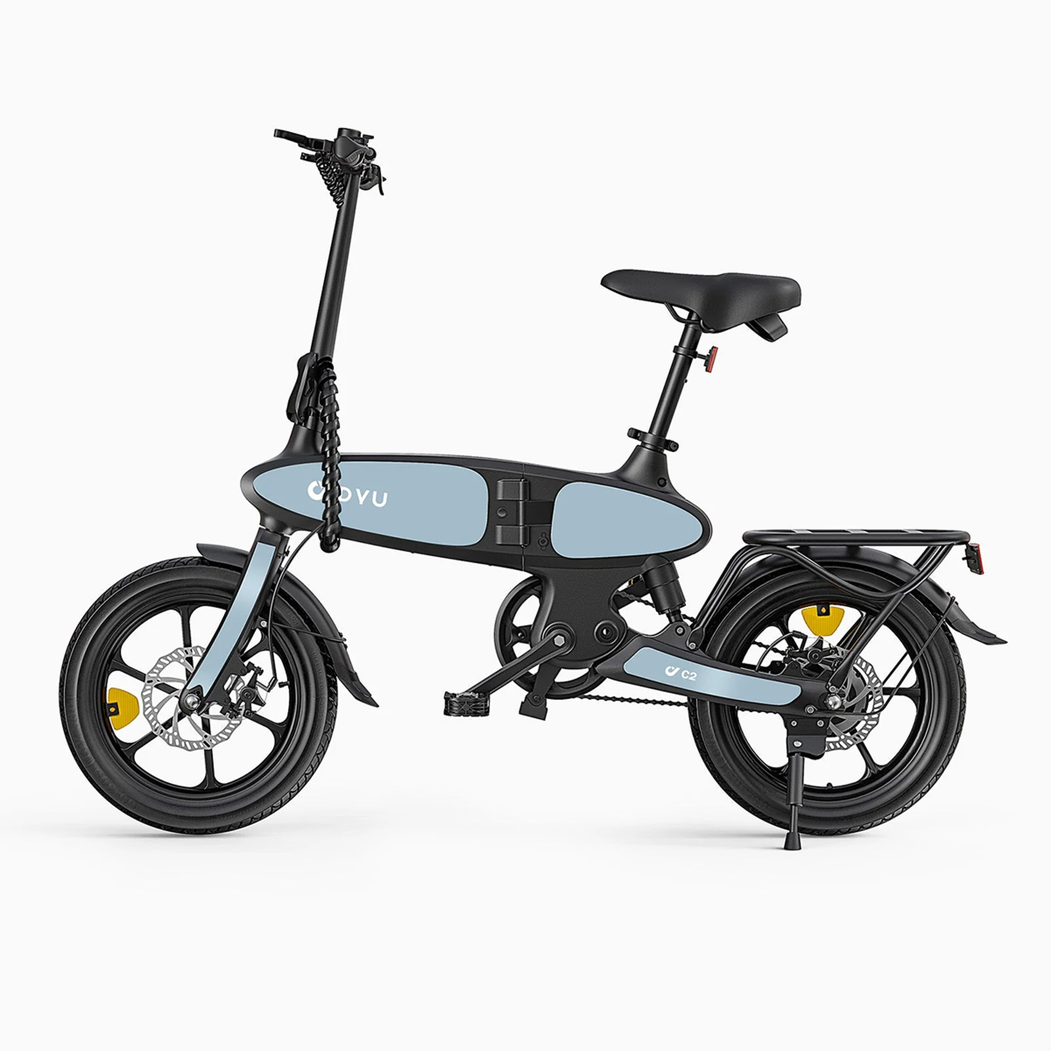 Voir la diapositive 3 : DYU Vélo électrique pliant DYU C2 16 , 250 W 48 V 7,5 Ah, freins à disque