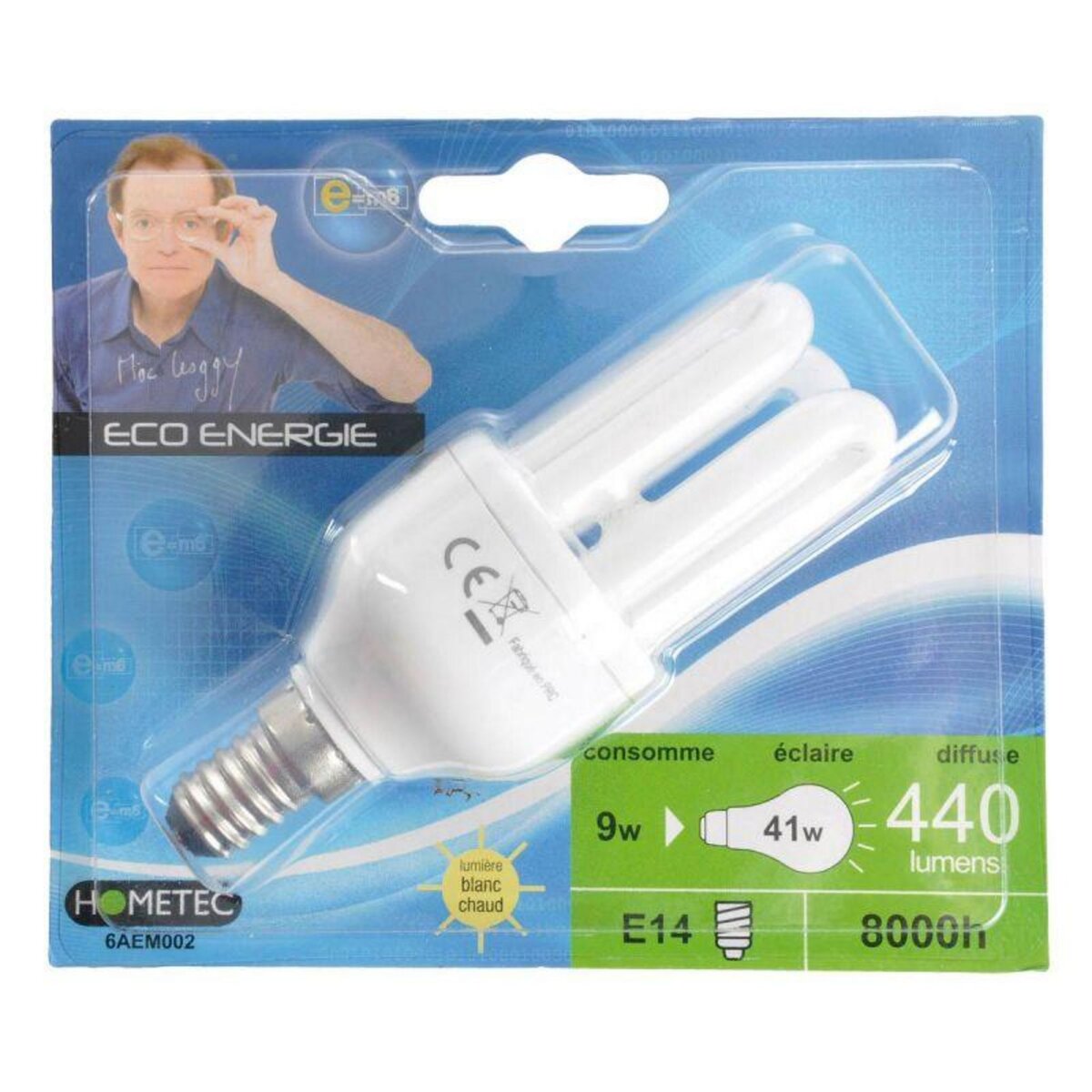 Paris Prix Ampoule Éco E14 Nrj 9W Blanc Chaud pas cher Auchan.fr