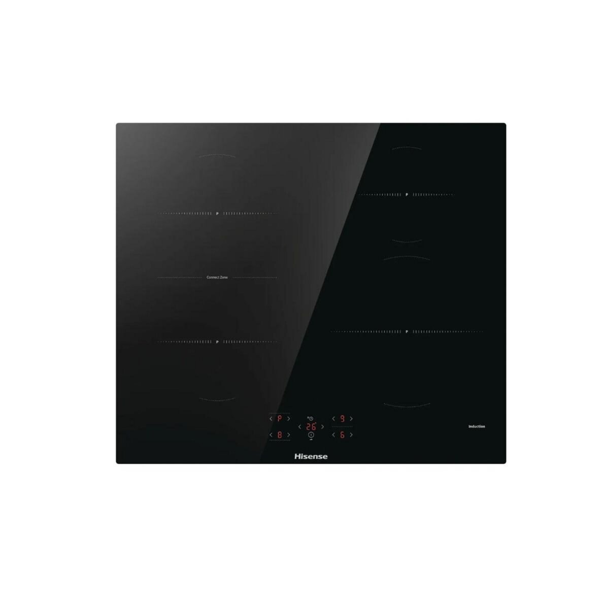 Hisense Table de cuisson induction 60cm 4 feux 7200w noir - HI621FM