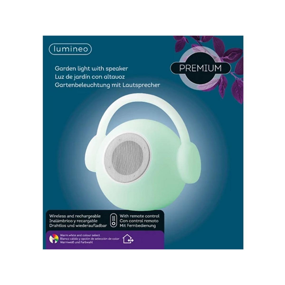 JARDIDECO Enceinte d'extérieur lumineuse LED portative - Jardideco