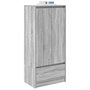 Voir la diapositive 4 : VIDAXL Armoire tiroir sonoma gris 55,5x34x119,5 cm bois d'ingenierie
