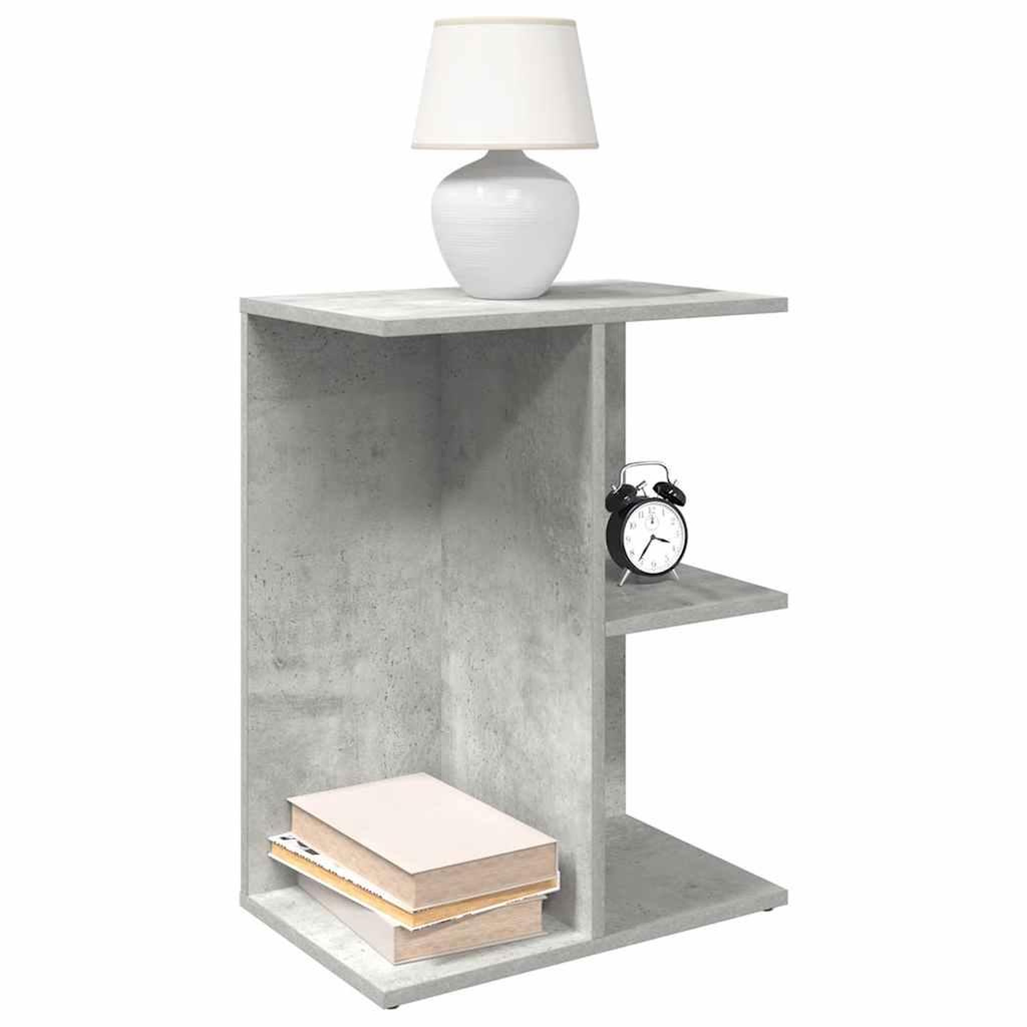 VIDAXL Table de chevet gris beton 46,5x29x61 cm bois d'ingenierie