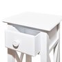 Voir la diapositive 4 : VIDAXL Table d'appoint avec tiroir Blanc