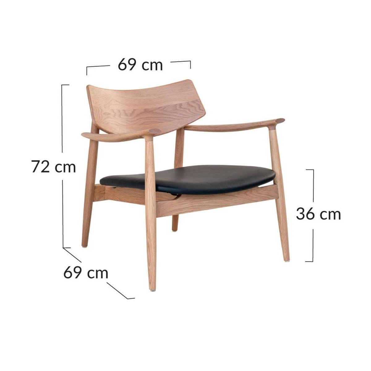 LISA DESIGN Tavira - fauteuil - en chêne massif