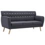Voir la diapositive 2 : VIDAXL Canape a 3 places Revetement en tissu 172x70x82 cm Gris fonce